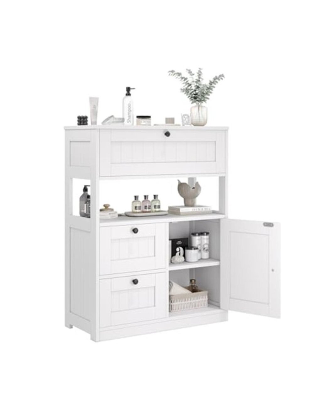 Bathroom Cabinet, Modern Bathroom Floor Storage Cabinet Organizer with 1 Door